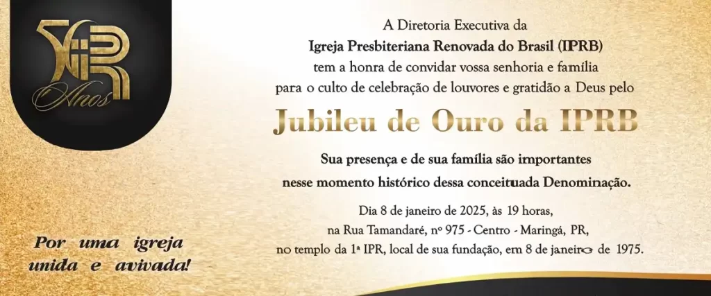 Jubileu de ouro da IPRB